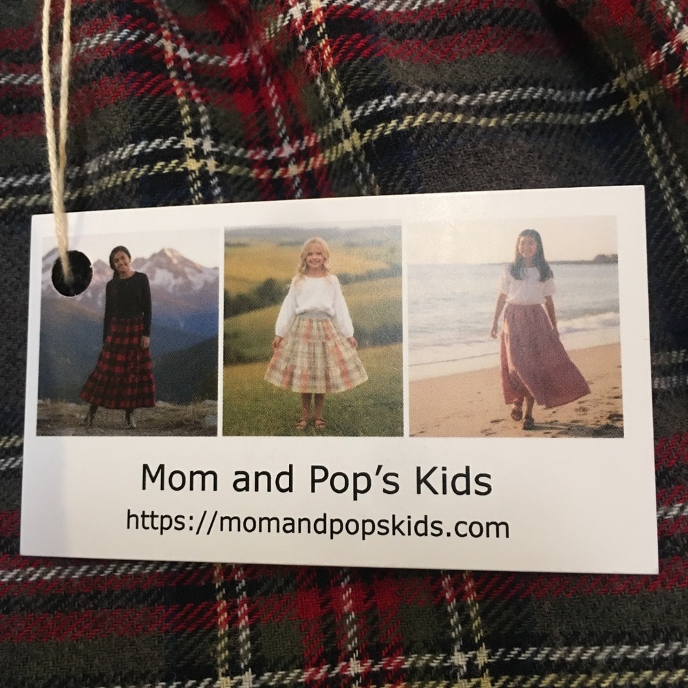 Skirt Flannel Girls 4/5 Midi Multicolored Plaid Ruffle Tiered Mom and Pop's Kids - Picture 3 of 8